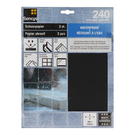 Sencys schuurvel wet & dry S/C 230x280mm P240 3st