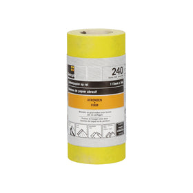 Sencys schuurrol geel A/O 115mm x 5m P240