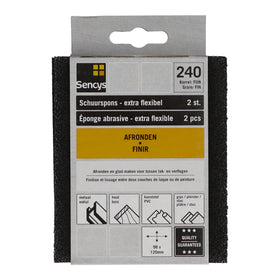Sencys Schuurspons P240 120x98x13mm 2st
