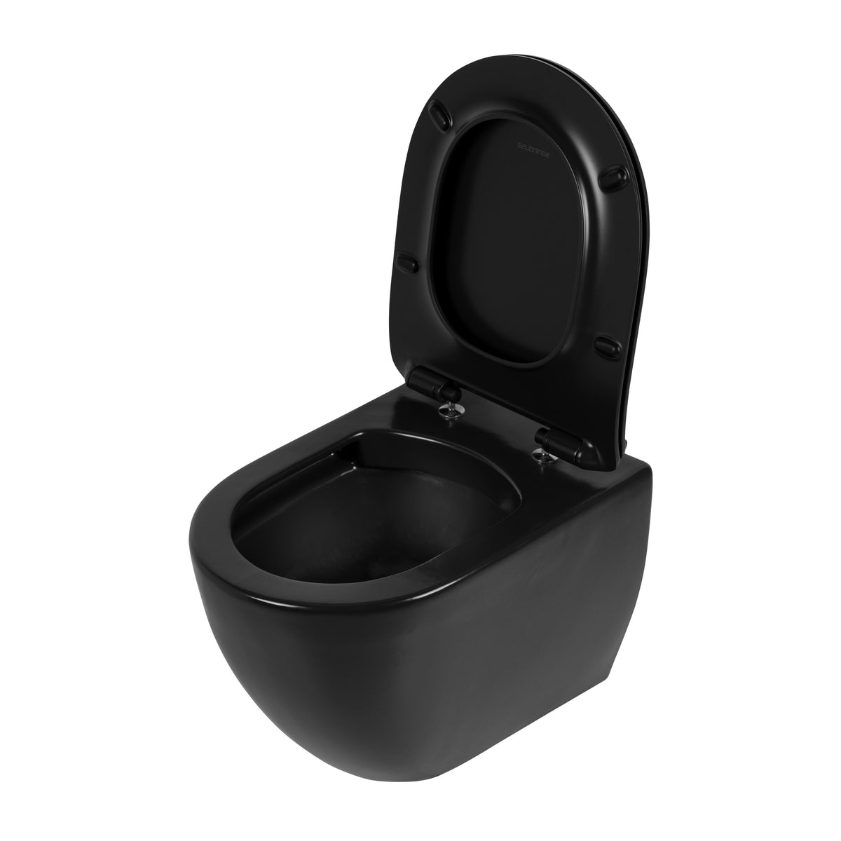 Aquavive hangtoilet Mazaro mat zwart | Soft-close toiletzitting | Randloos toiletpot