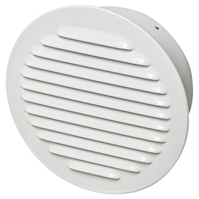 Sencys schoepenrooster rond hoog model 125mm mat wit