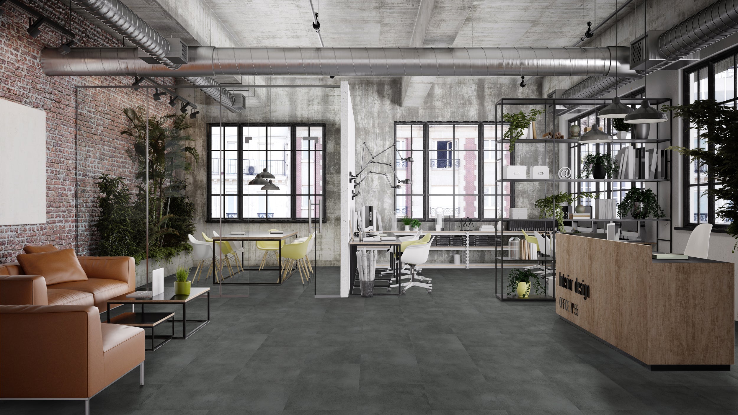 DecoMode PVC-vloer Sense Basalt Terra 4mm 1,861m²