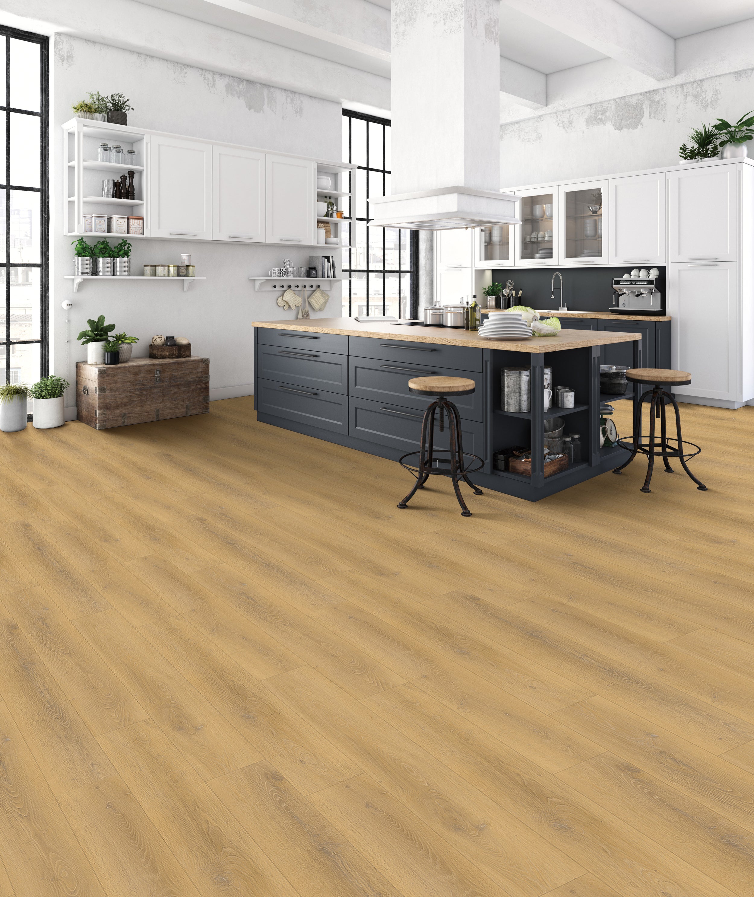 DecoMode PVC-vloer Dynamic Almond Oak 5mm 2,196 m²