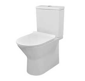 Aquazuro duoblok toilet Livenza I Universele afvoer I Randloos toiletpot wit