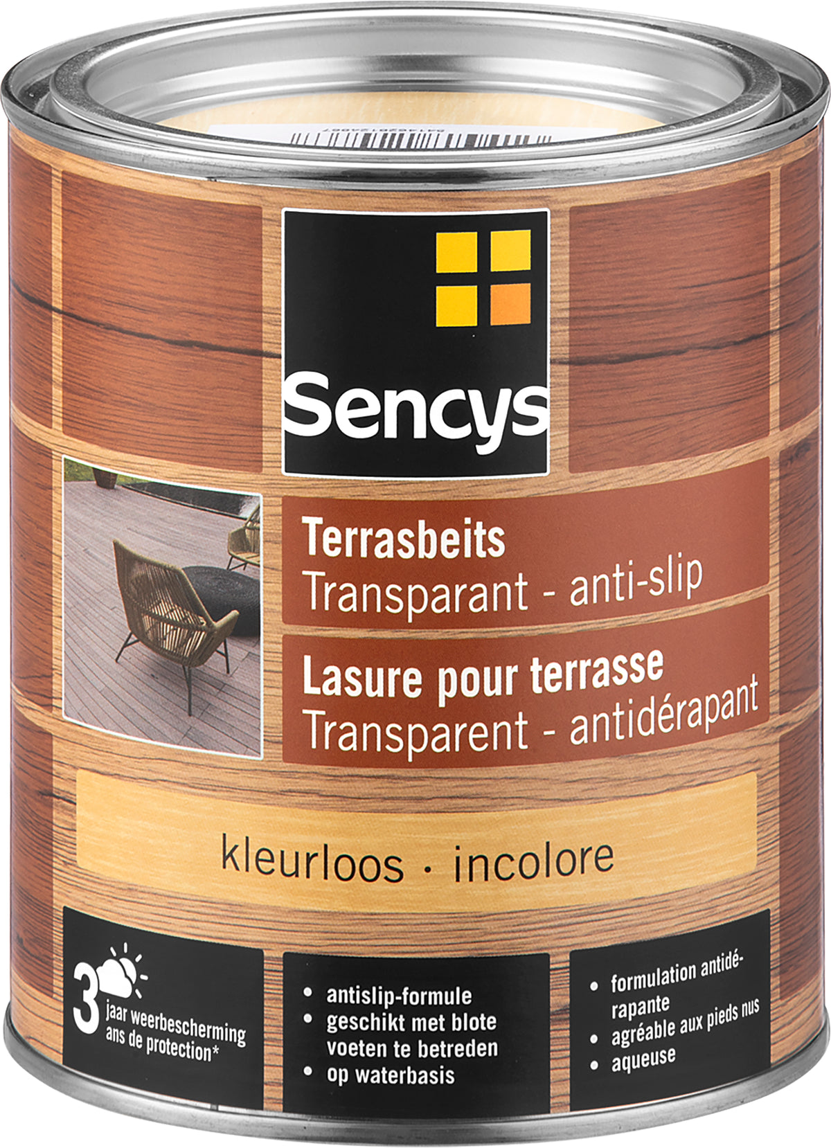 Sencys terrasbeits anti-slip kleurloos 750ml