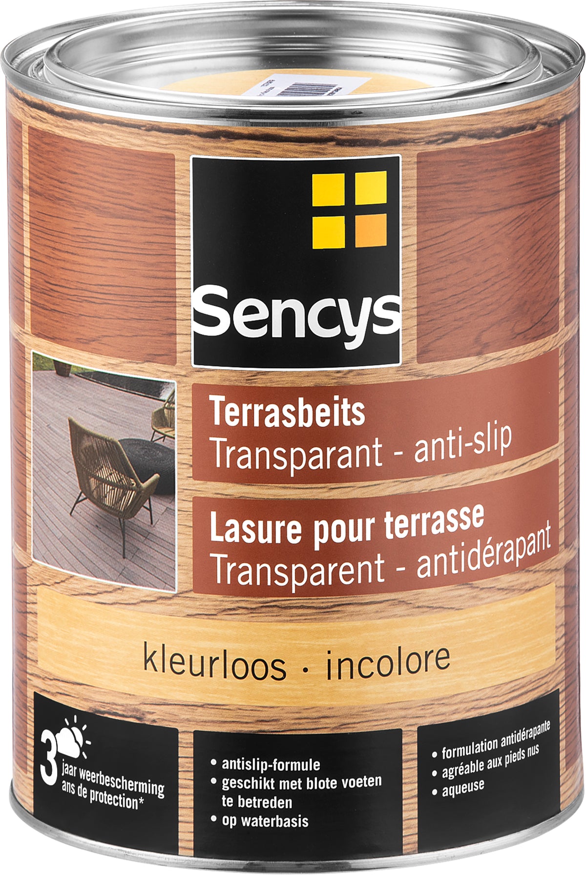 Sencys terrasbeits anti-slip kleurloos 2,5L