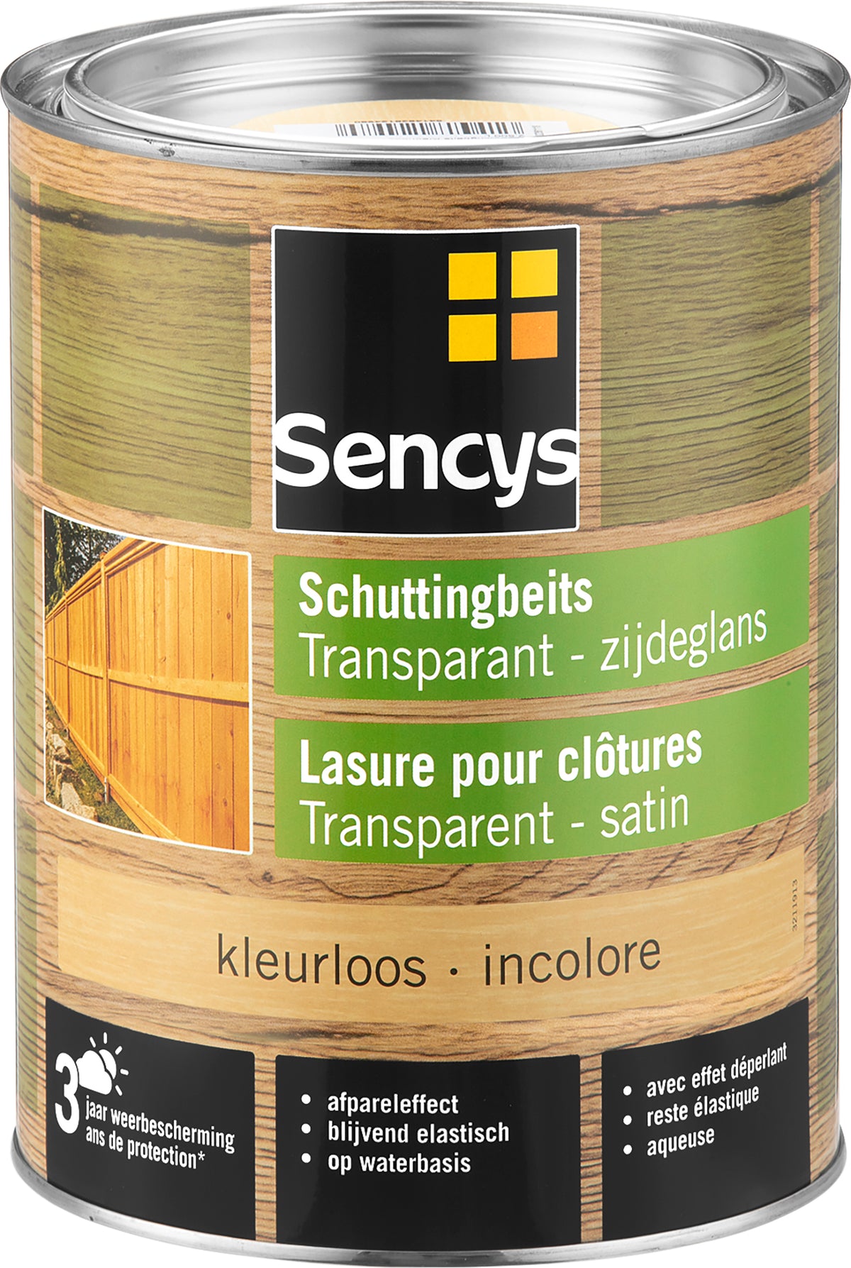 Sencys schuttingbeits transparant kleurloos 2,5L