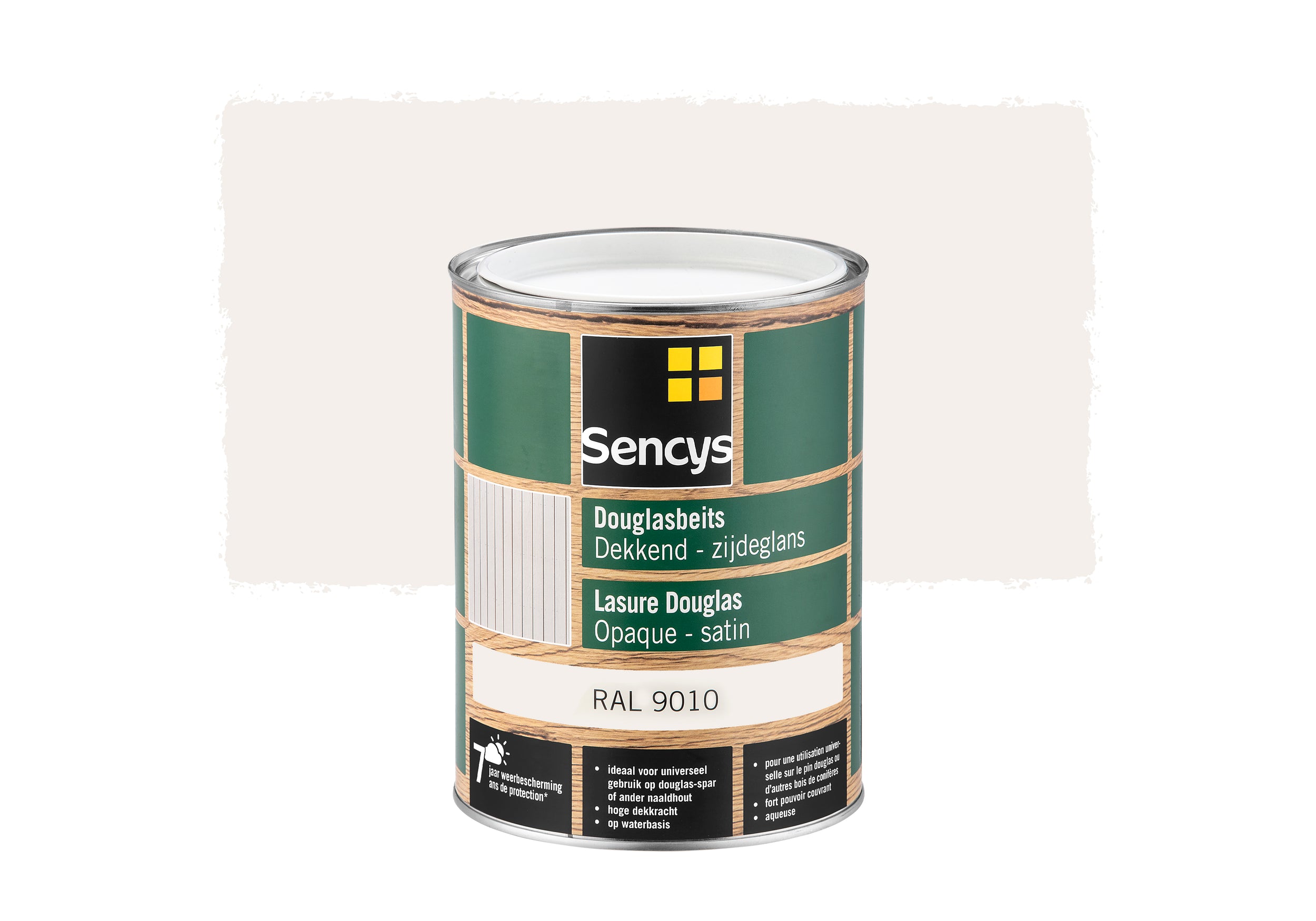 Sencys beits douglas hout dekkend RAL9010 2,5L