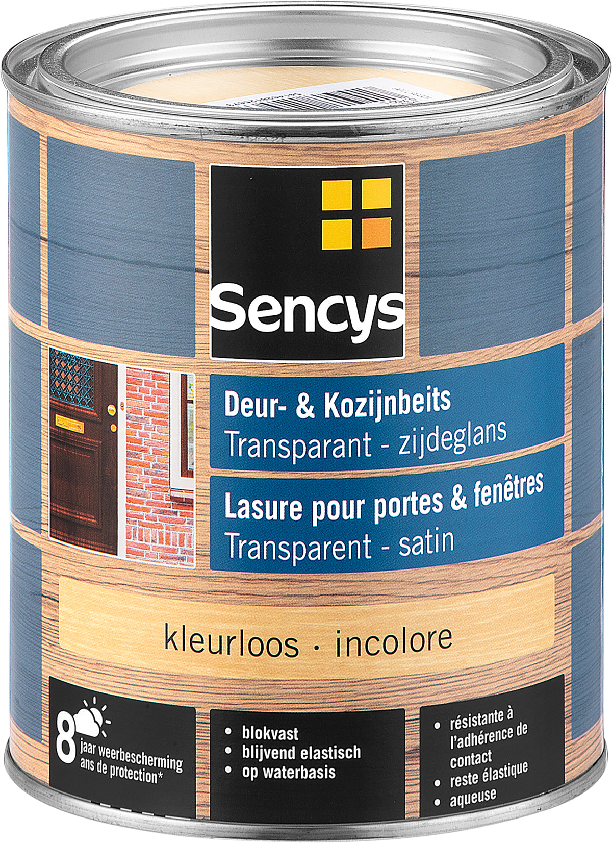 Sencys beits ramen en deuren semi-transparant zijdeglans kleurloos 0,75L