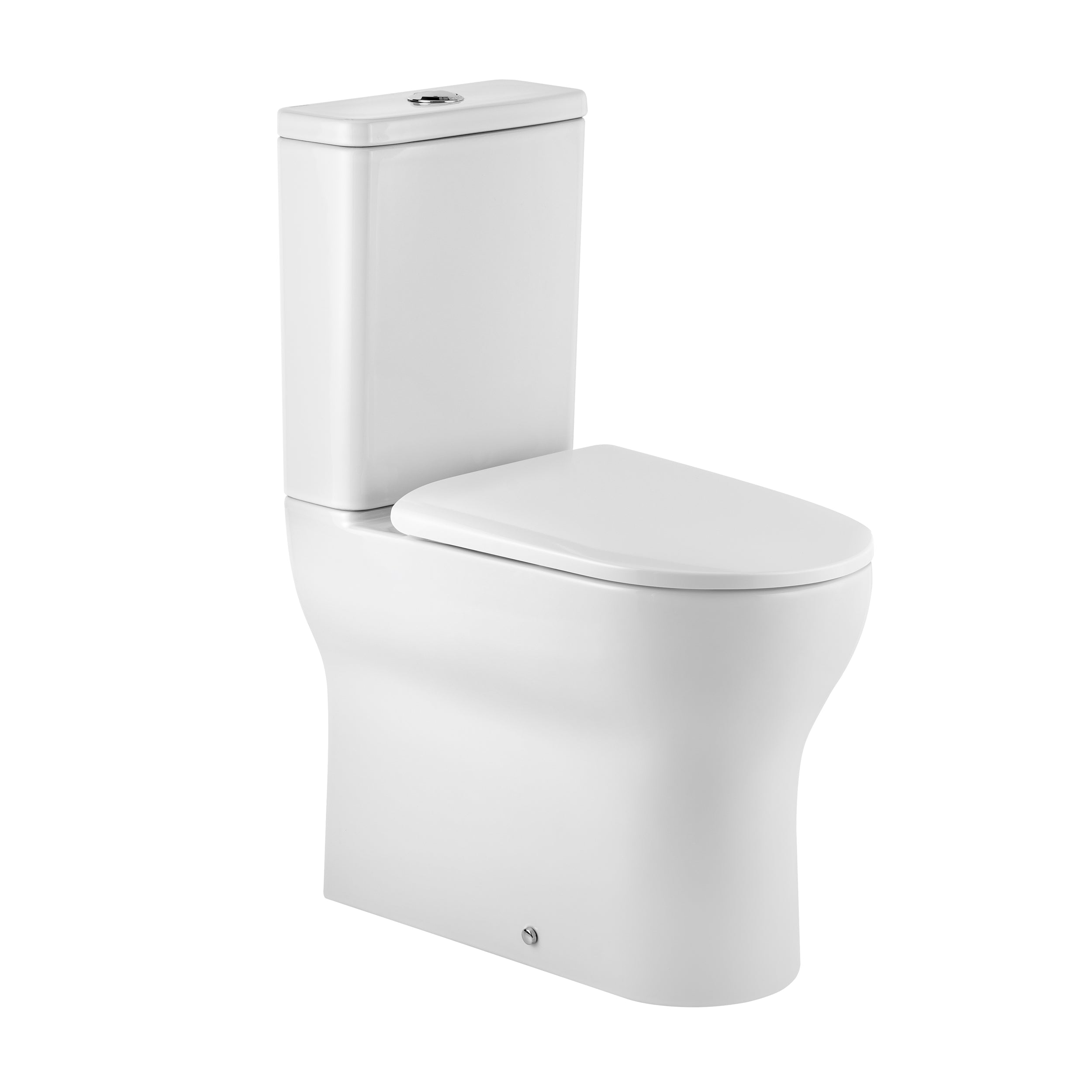 Aquavive duoblok toilet| Universele afvoer| Randloos | Verhoogd +7cm | wit