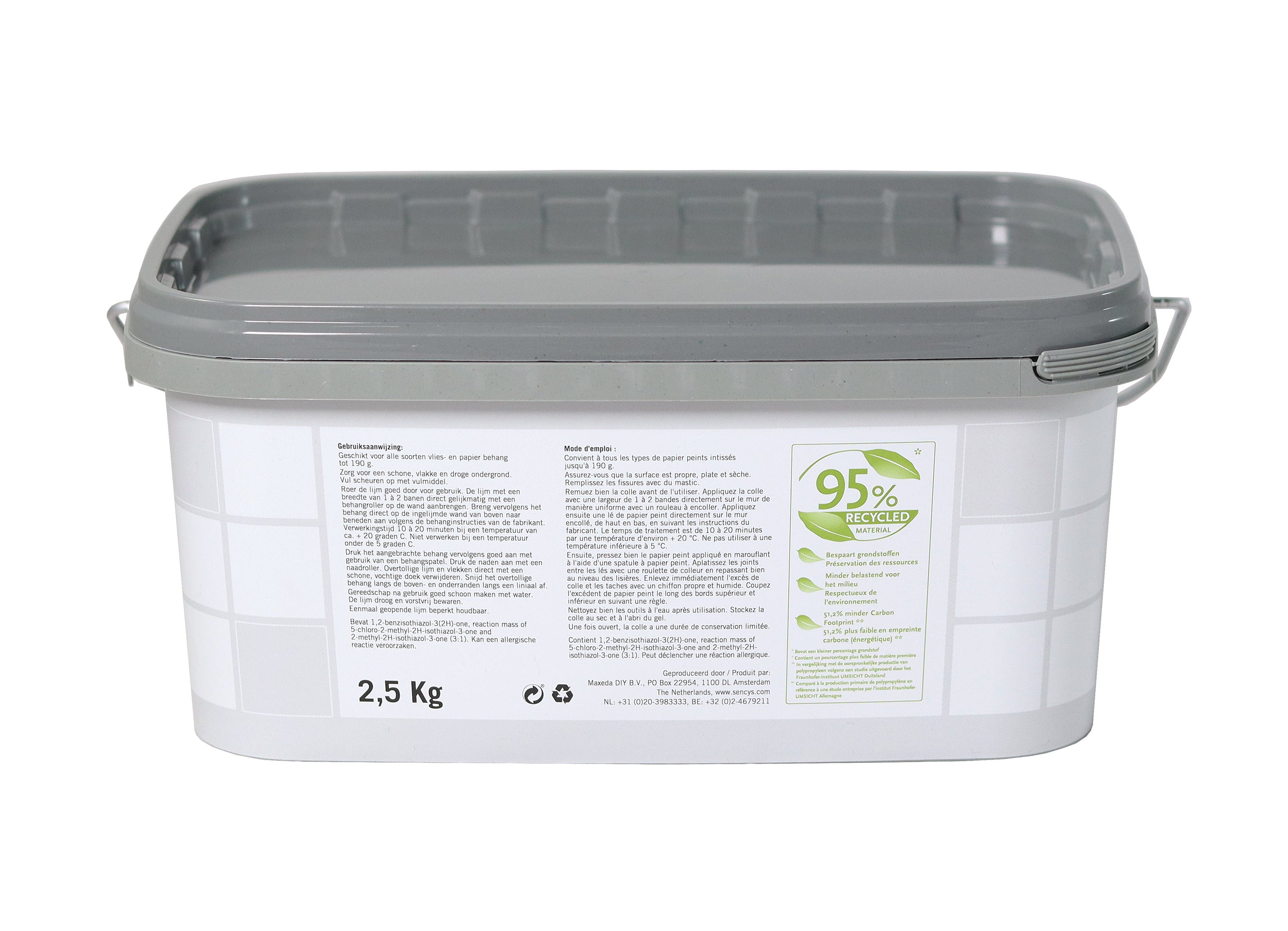 Sencys vliesbehanglijm kant-en-klaar 2,5kg