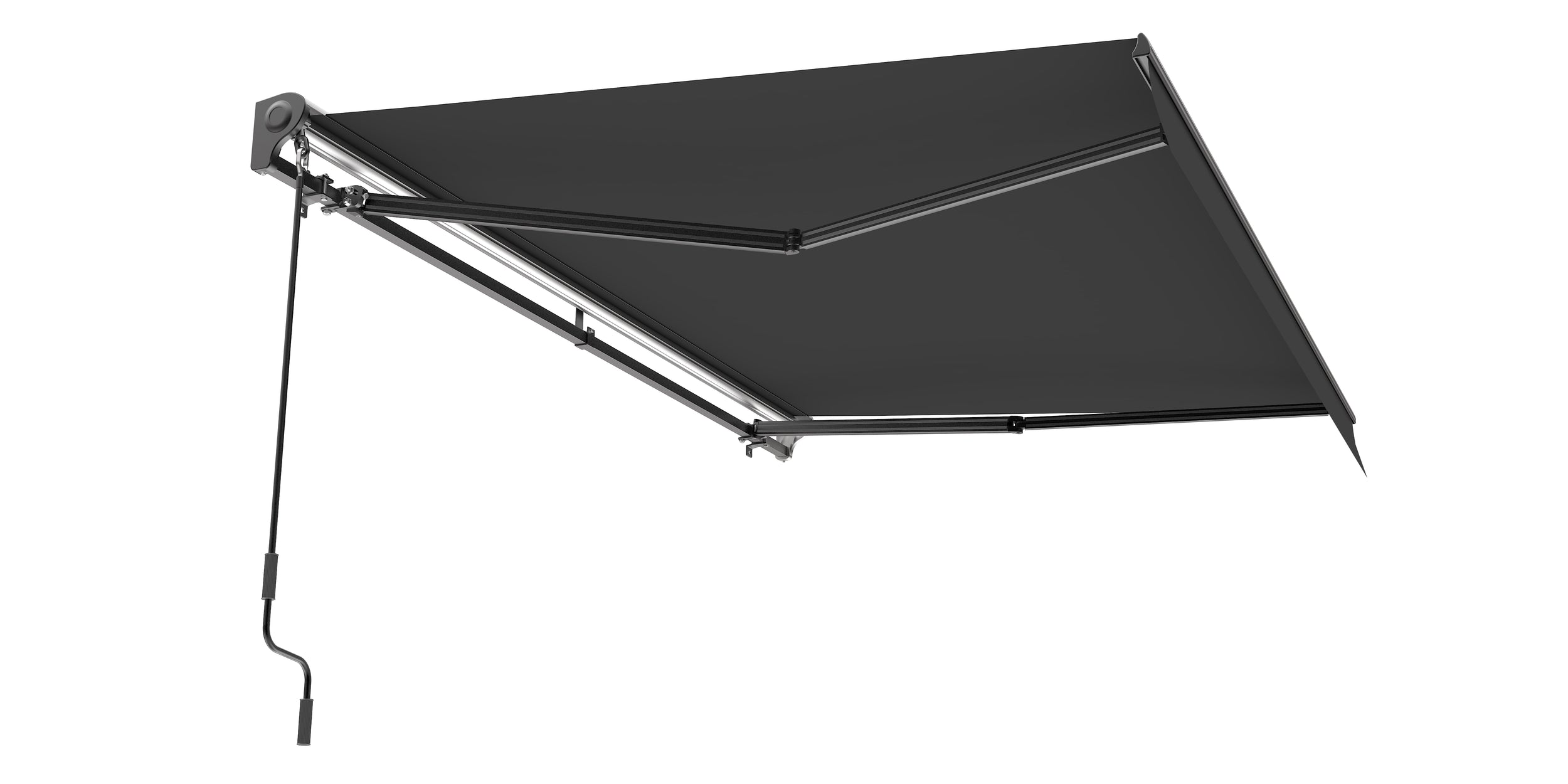 Central Park knikarmscherm UV30+ manueel antraciet doek 295x250cm