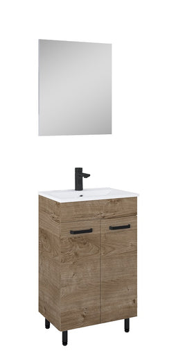 Ava 50 2D badmeubelset eik en zwart