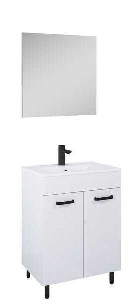 Ava 60 2D badmeubelset wit en zwart