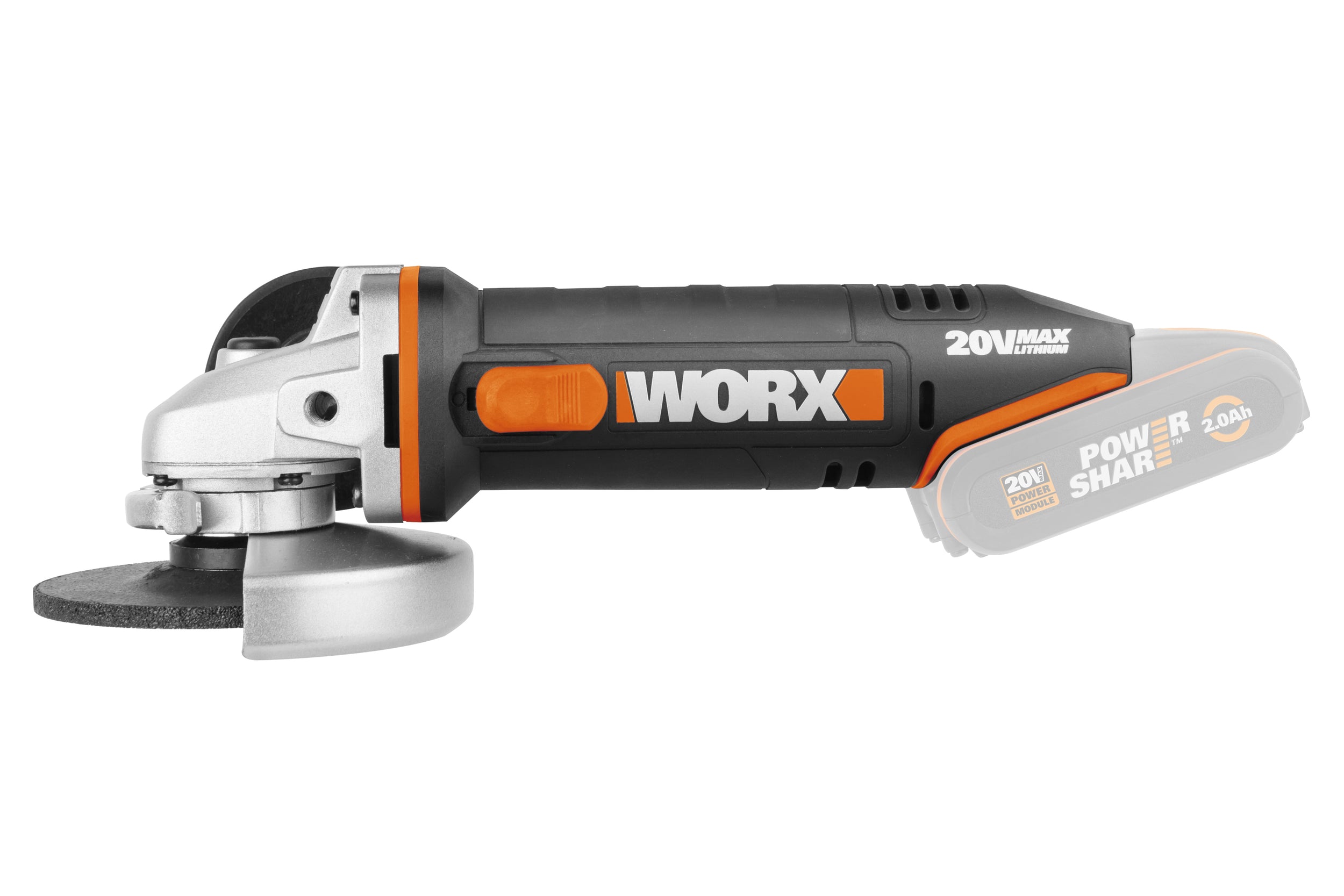 Worx haakse slijper WX800.9 20V (zonder accu)