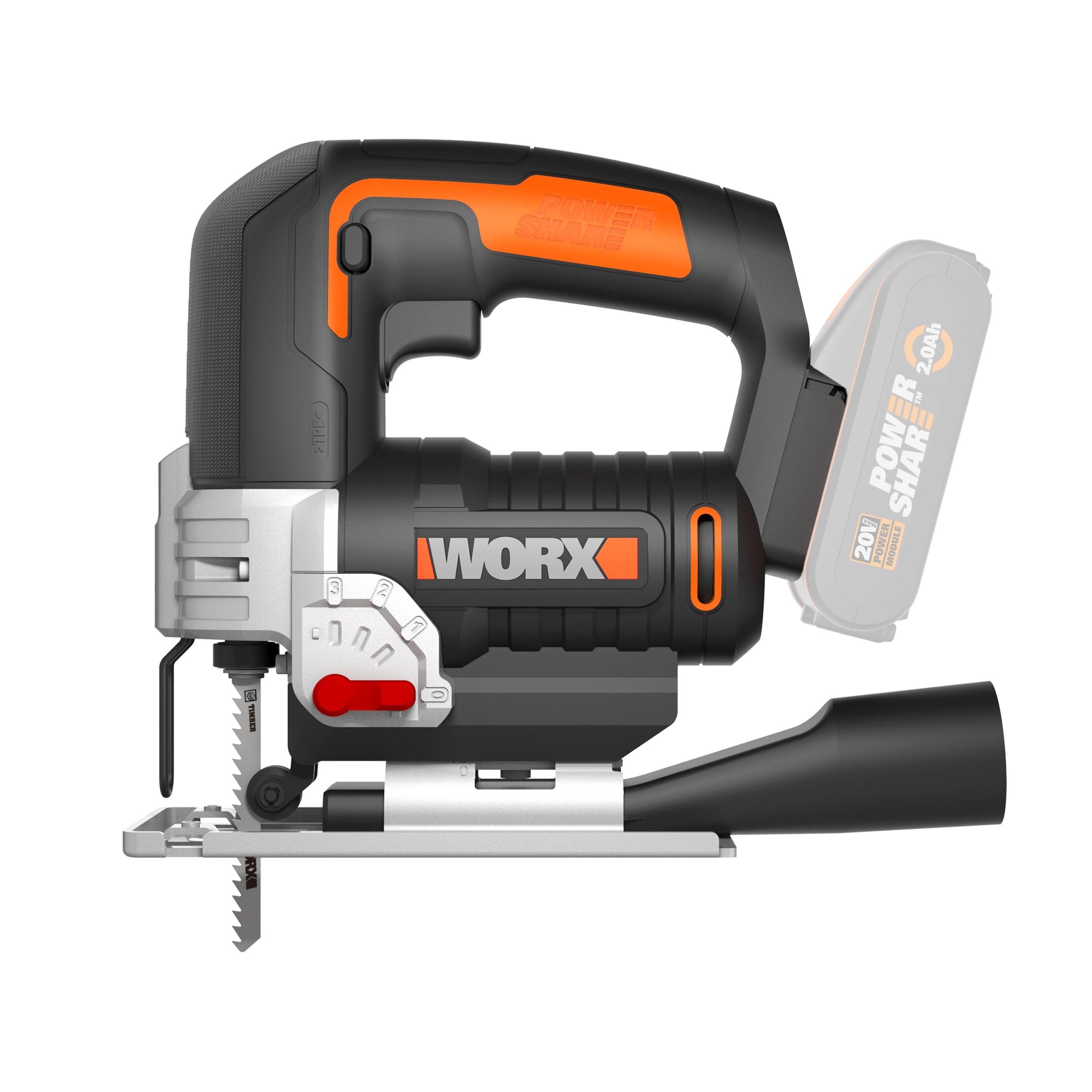 Worx decoupeerzaag WX543.9 20V (zonder accu)