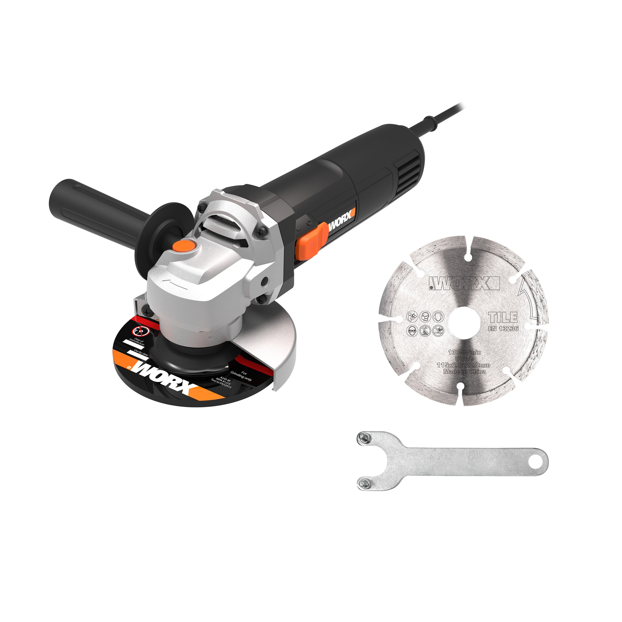 Worx haakse slijper WX717 750W