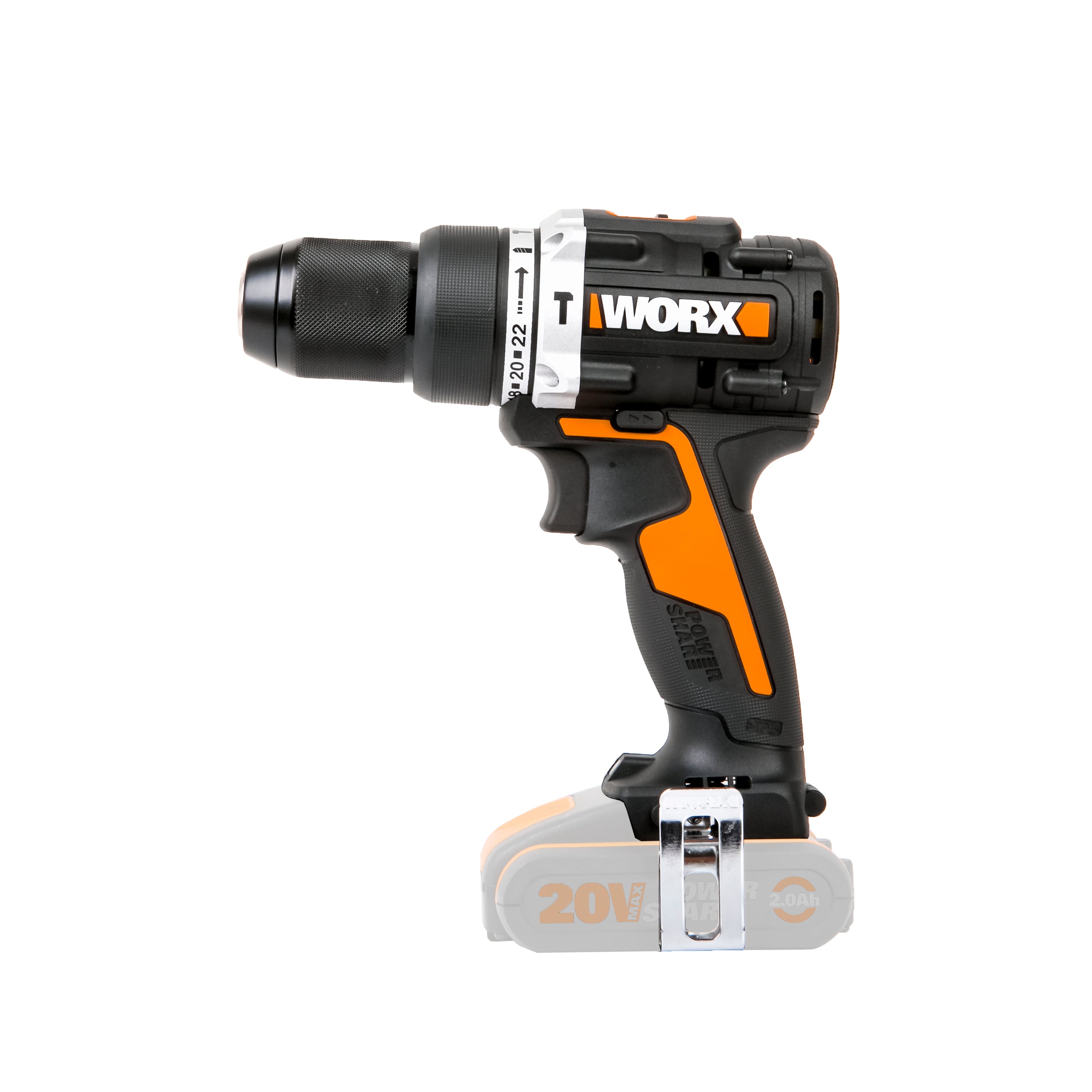 Worx accuboormachine met klopfunctie WX352.9 20V (zonder accu)