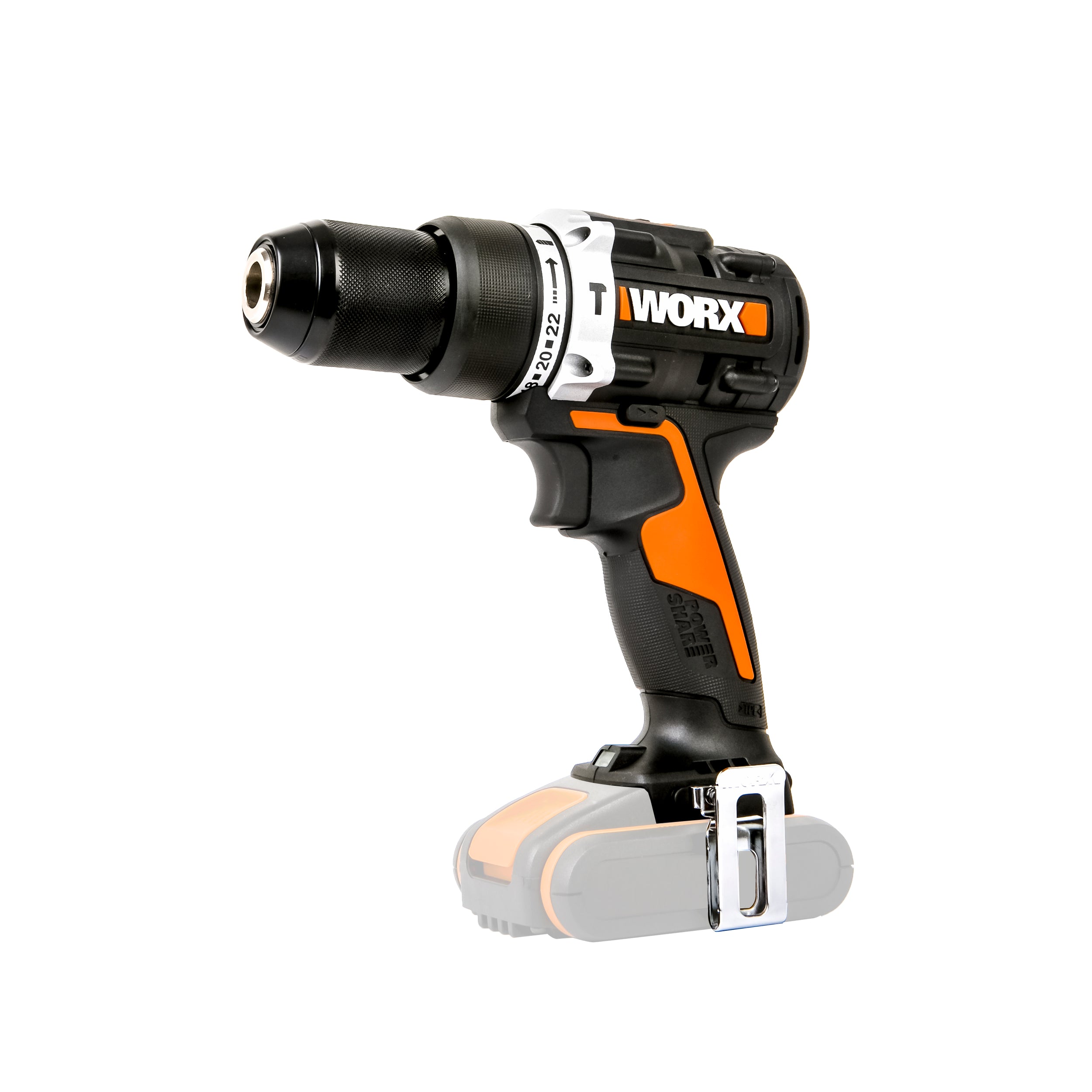 Worx accuboormachine met klopfunctie WX352.9 20V (zonder accu)