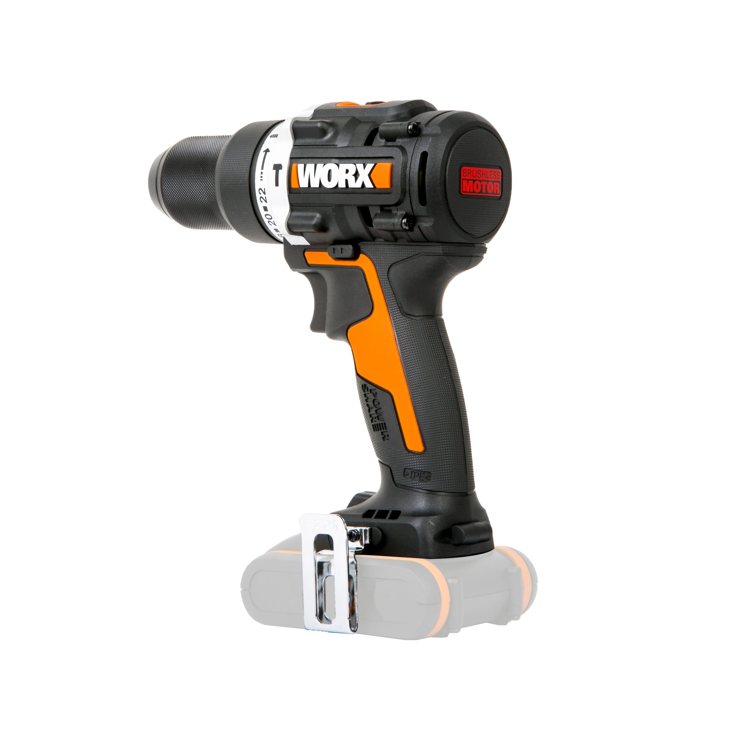 Worx accuboormachine met klopfunctie WX352.9 20V (zonder accu)