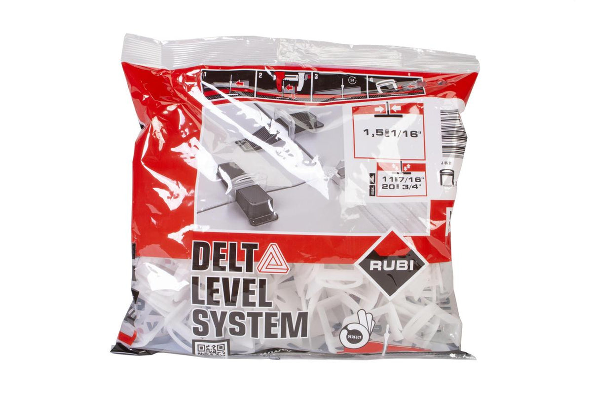 Rubi Delta Leveling System clip voor voeg 1,5mm, hoogte 11-20mm, 100stuks