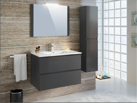 T-Bath badmeubelset Milenio 80cm grijs glanzend