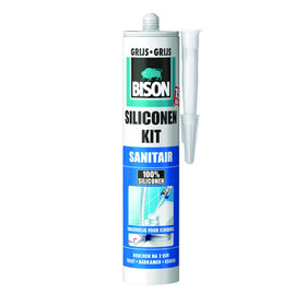 Bison siliconenkit Sanitair grijs 300ml
