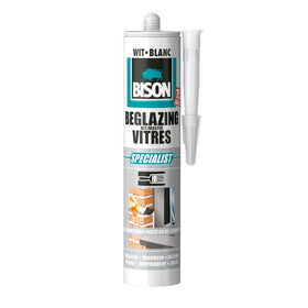 Bison beglazingskit wit 290ml