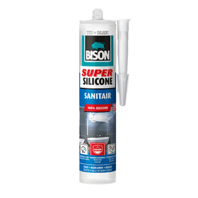 Bison siliconenkit super silicone sanitair wit 300ml