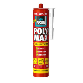 Bison universele montagelijm Poly Max Express Wit 425g