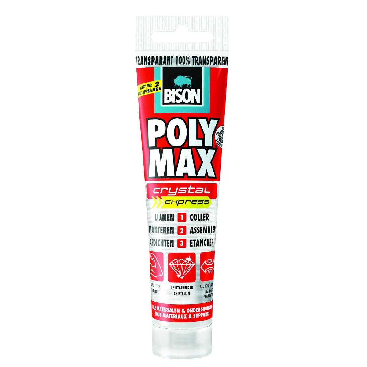 Bison universele montagelijm Poly Max Crystal Express 115g