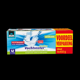 Bison Vochtvreter Magneet Refill 450g Natural A4 4 stuks