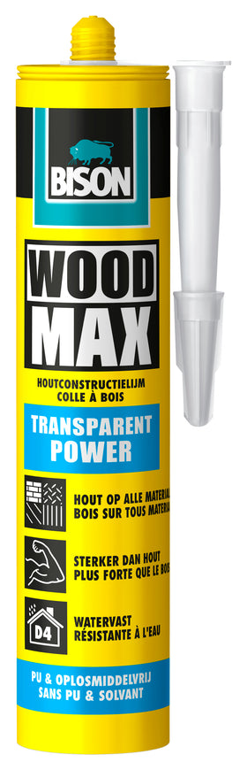 Bison Wood Max Transparent Power houtlijm 320gr
