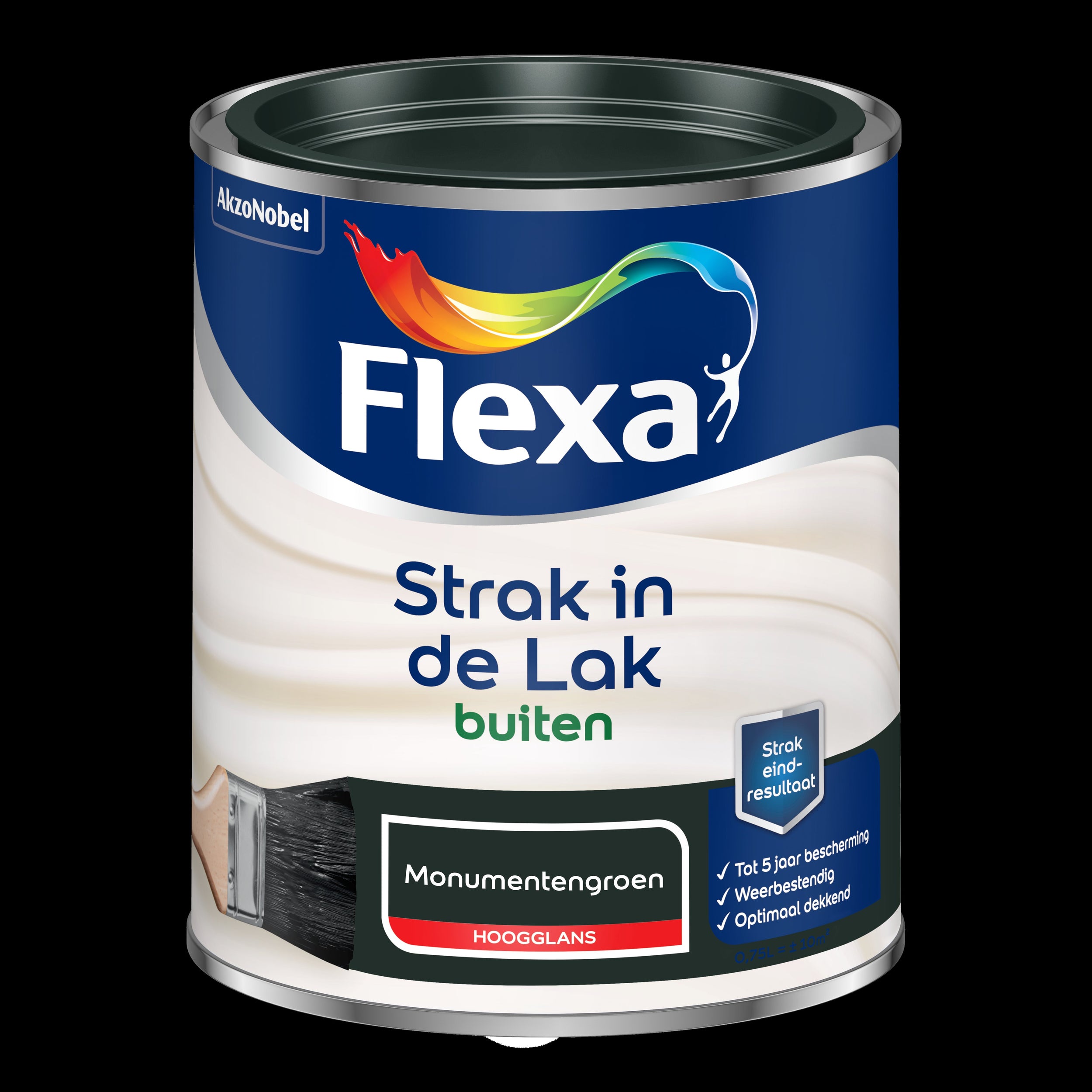 Flexa lak Strak de Lak hoogglans monumentengroen 750ml