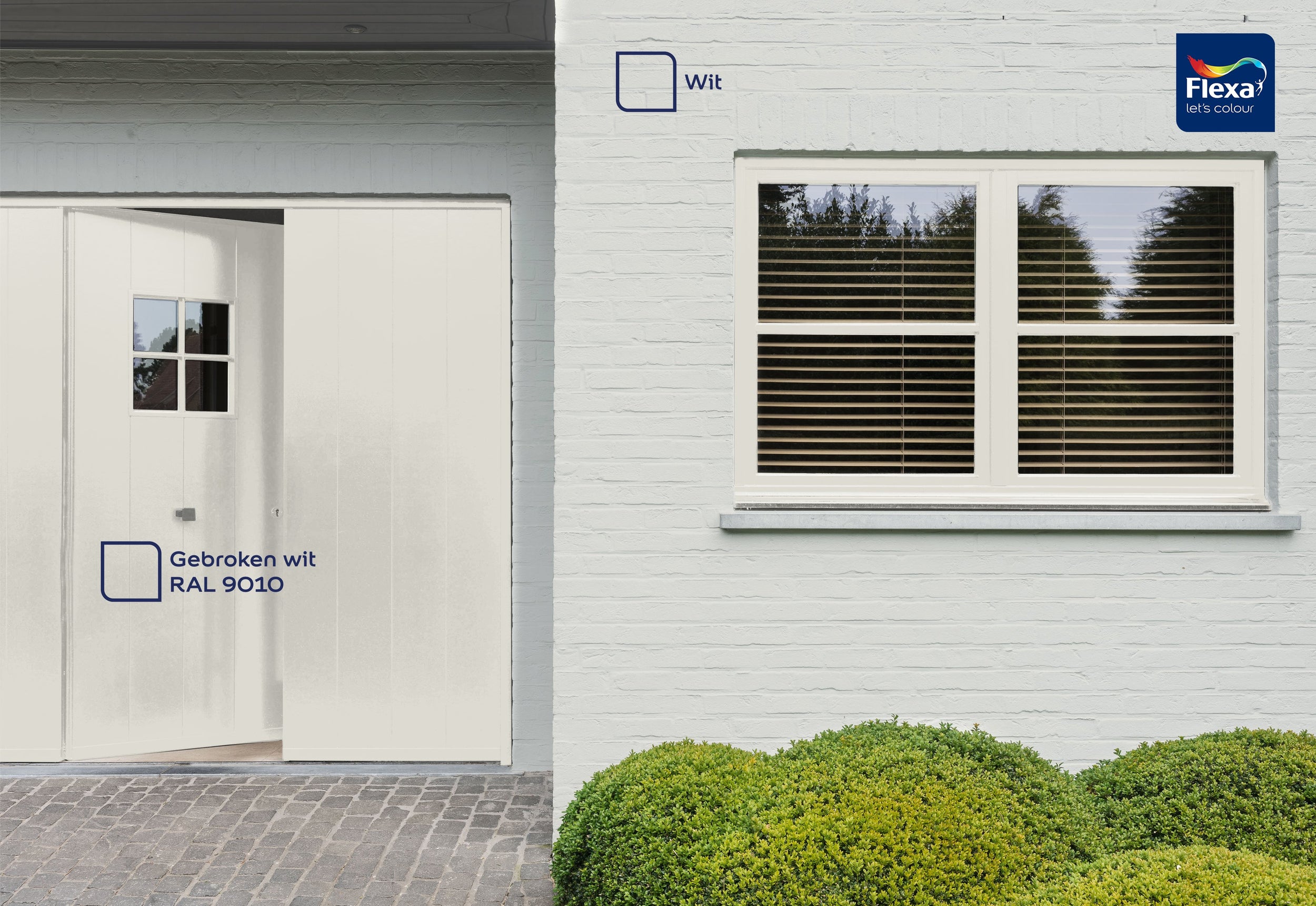 Flexa lak Strak de Lak zijdeglans gebroken wit RAL9010 2,5L