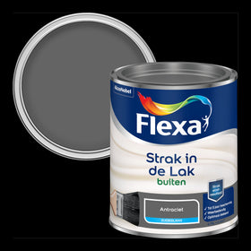 Flexa lak Strak de Lak zijdeglans antraciet 750ml