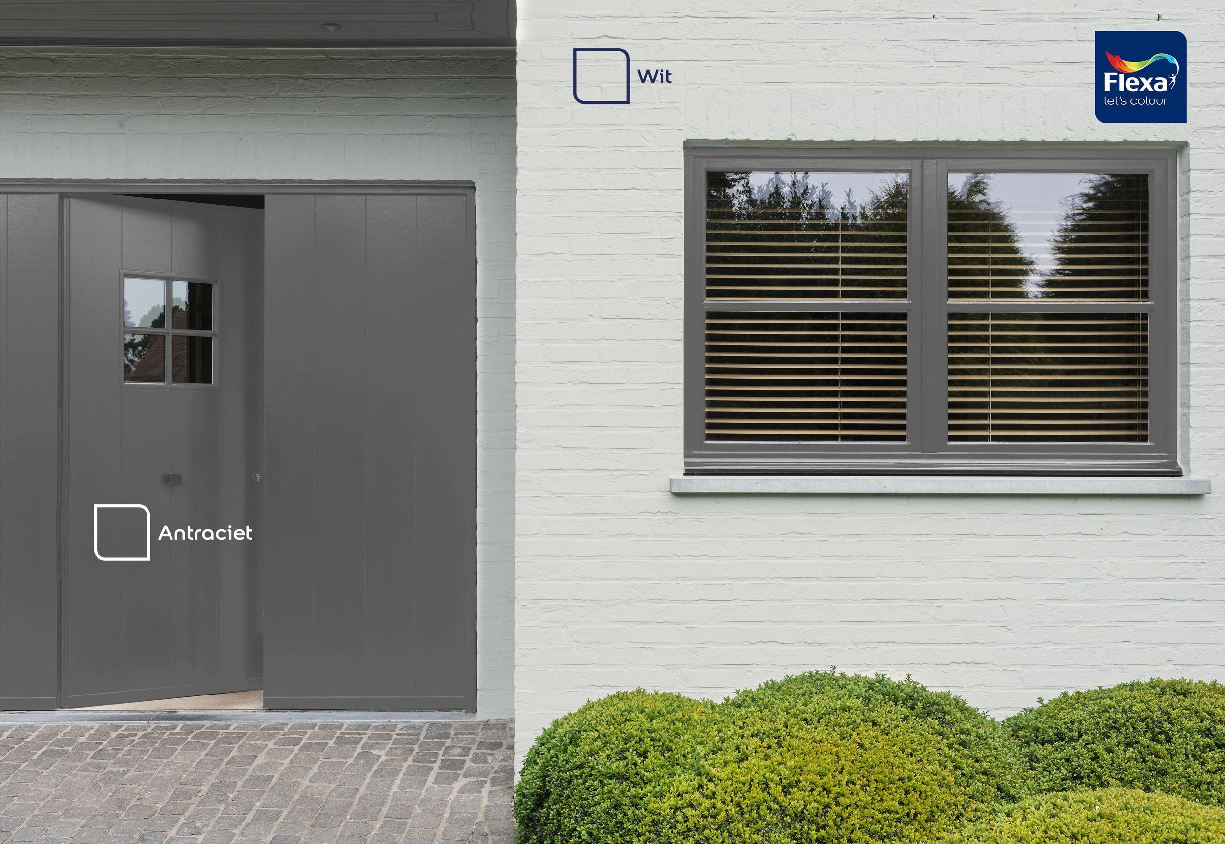 Flexa lak Strak de Lak zijdeglans antraciet 750ml