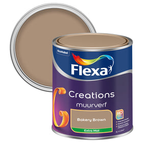 Flexa muurverf creations extra mat 3033 bakery brown 1l