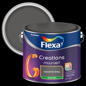 Flexa muurverf Creations extra mat 3036 industrial grey 2,5L
