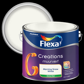 Flexa muurverf Creations extra mat wit morning snow 2,5L