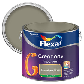 Flexa muurverf Creations extra mat 3029 camouflage green 2,5L