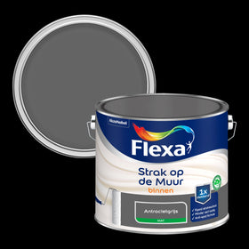 Flexa muurverf Strak op de Muur mat antracietgrijs 2,5L