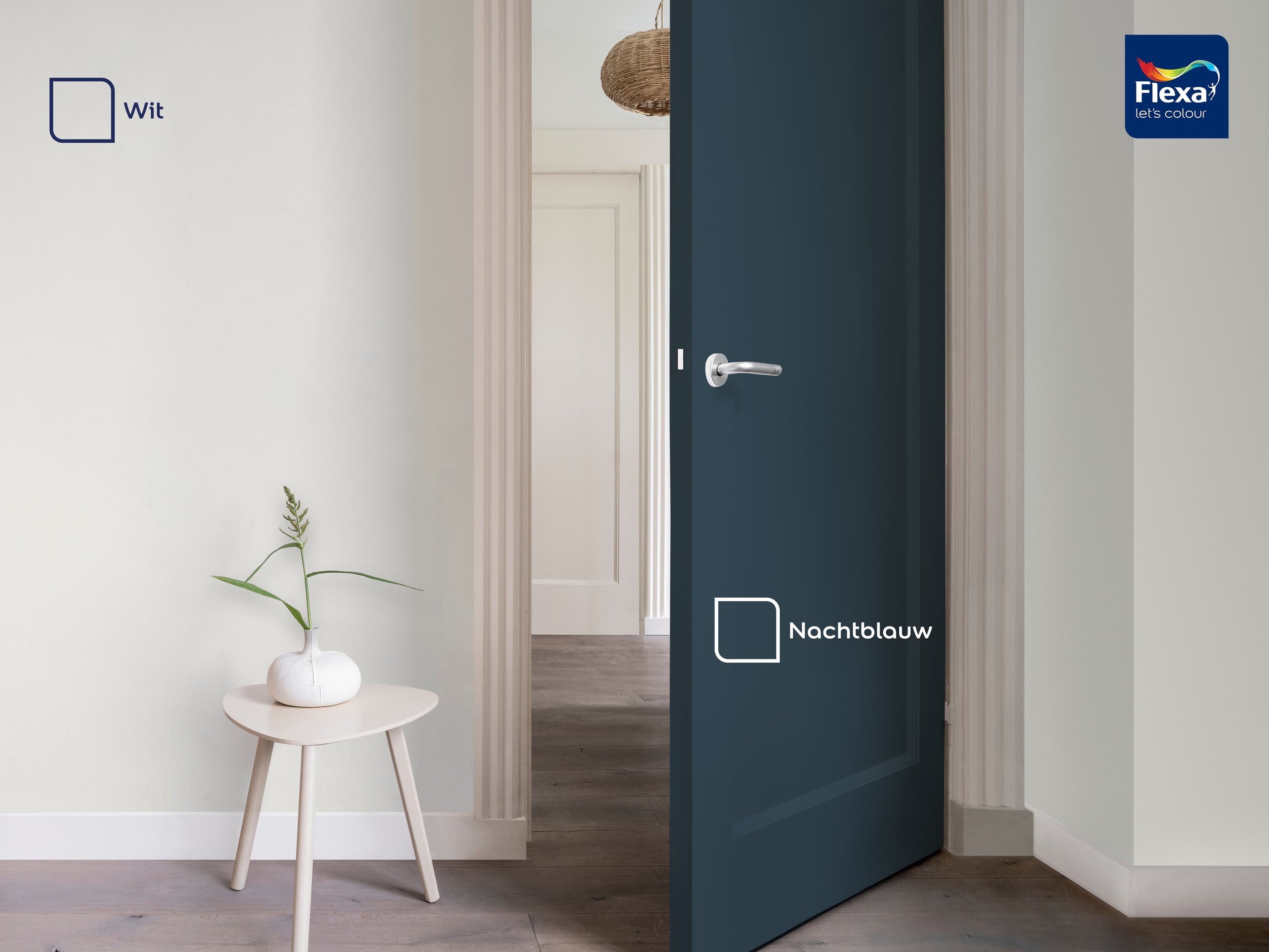 Flexa muurverf Strak op de Muur mat wit 2,5L