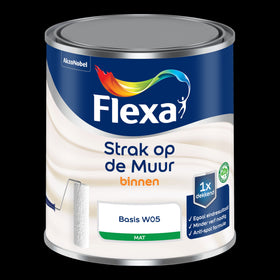 Flexa strak op de muur watergedragen mat w05 1 l