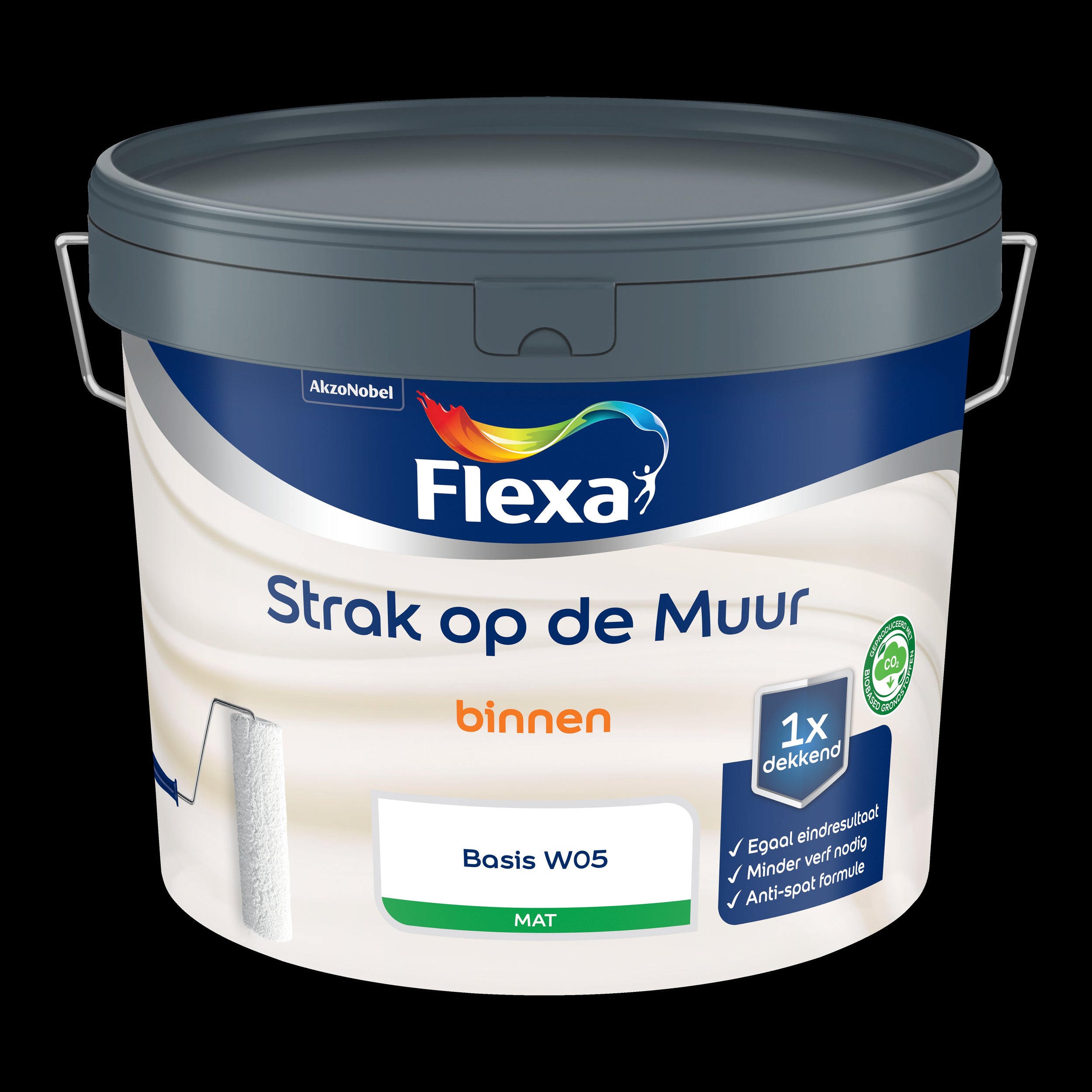Flexa strak op de muur mat watergedragen w05 10l