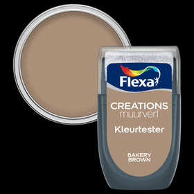 Flexa muurverf tester Creations bakery brown 30ml
