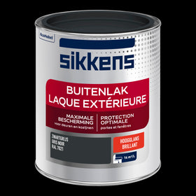 Sikkens buitenlak hoogglans RAL 7021 750ml
