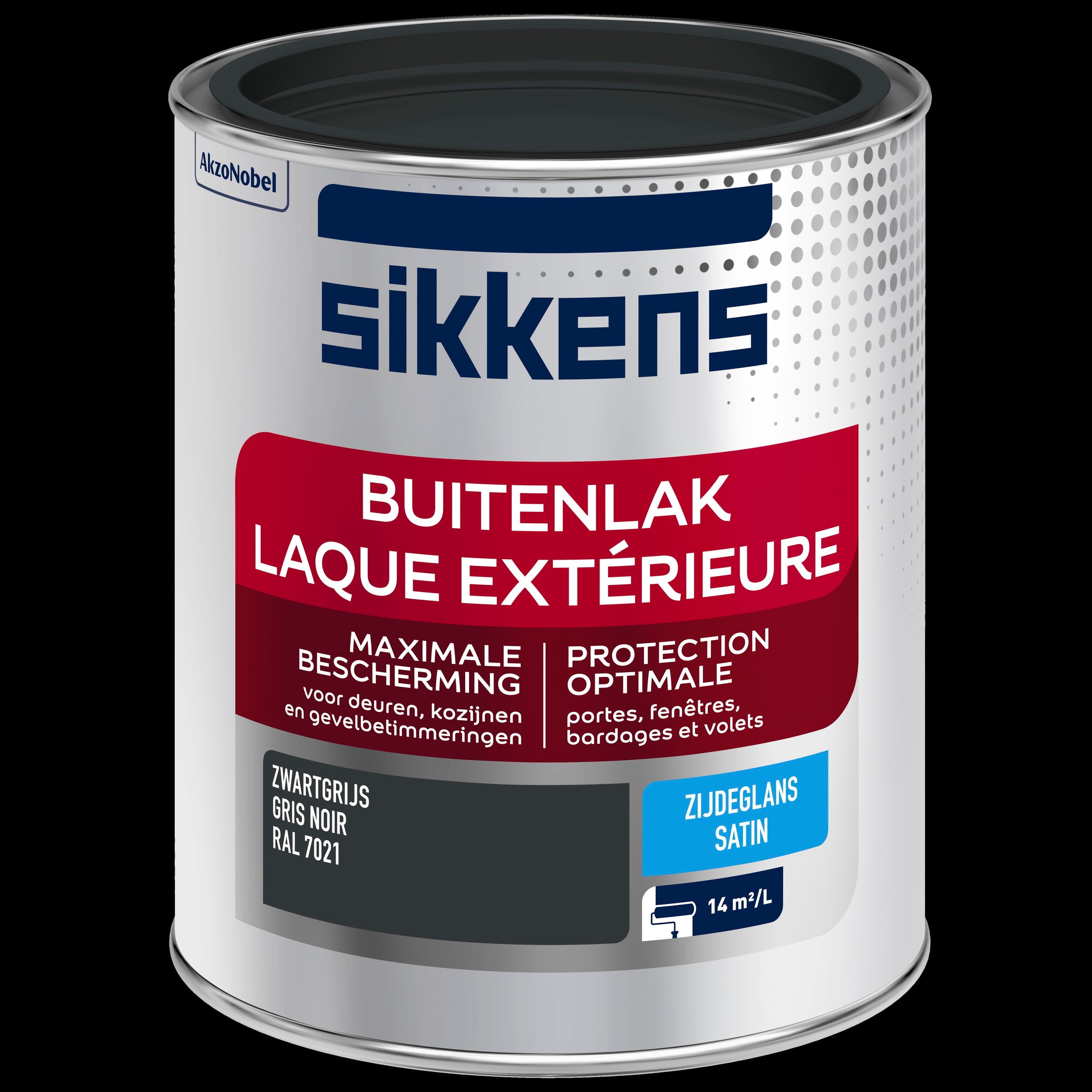 Sikkens buitenlak zijdeglans RAL 7021 0,75L