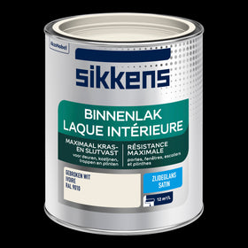 Sikkens binnenlak zijdeglans RAL 9010 0,75L