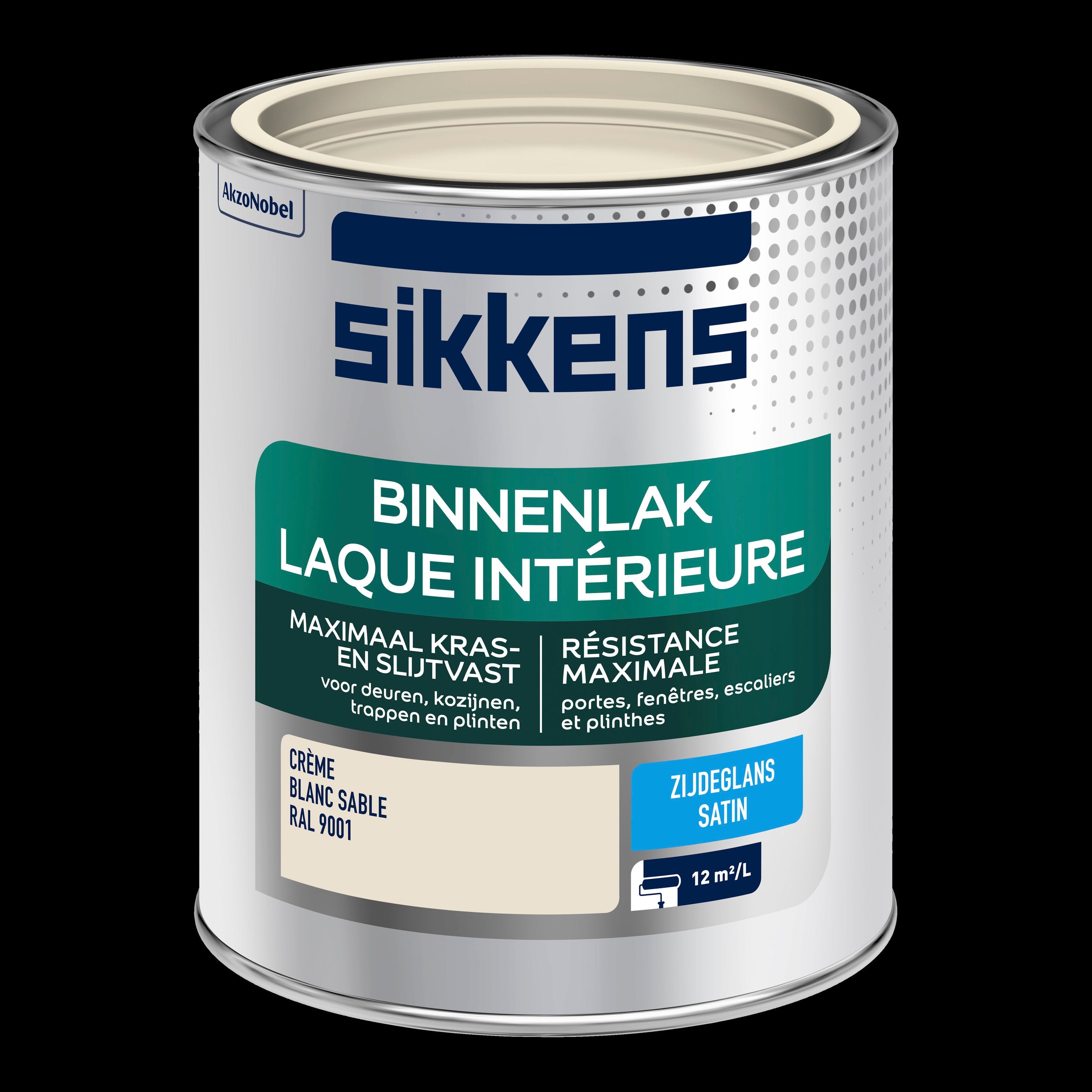 Sikkens binnenlak zijdeglans RAL 9001 0,75L